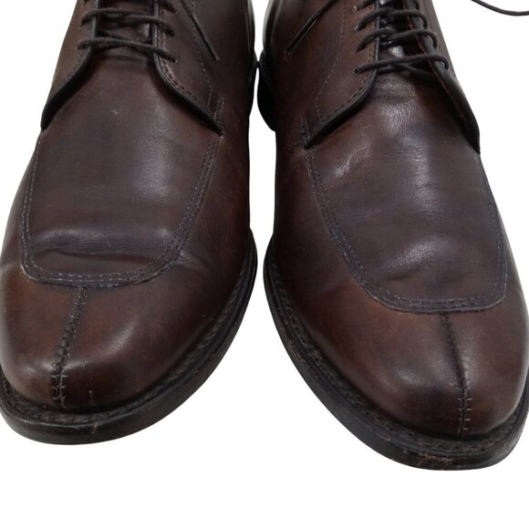 Allen Edmonds Delray Brown Leather Lace Up Oxfords Size 11 Loafers Split Toe - Picture 3 of 14
